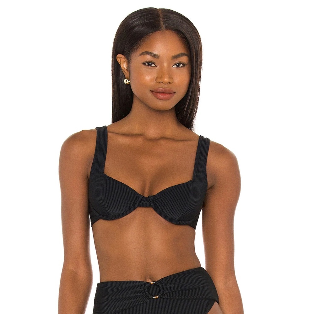 Revolve House of Harlow x Sofia Richie Black Bikini Top